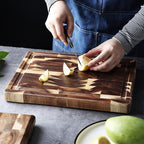 Tabla de Cortar de Madera de Acacia con Diseño Parquet - 3 cm de Grosor