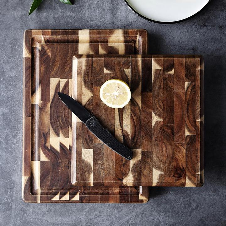 Tabla de Cortar de Madera de Acacia con Diseño Parquet - 3 cm de Grosor