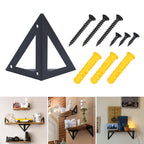 Repisas Flotantes de Madera y Metal Industrial - Estilo Rústico Decorativo (Set 2 pzas)