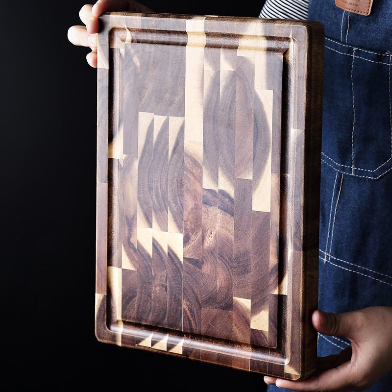 Tabla de Cortar de Madera de Acacia con Diseño Parquet - 3 cm de Grosor