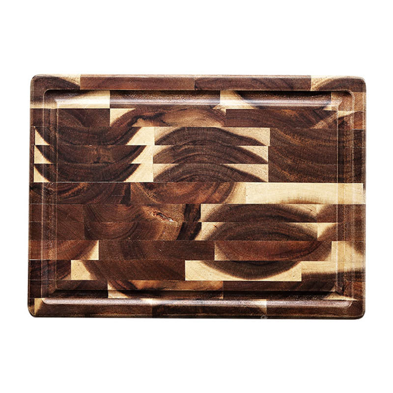 Tabla de Cortar de Madera de Acacia con Diseño Parquet - 3 cm de Grosor
