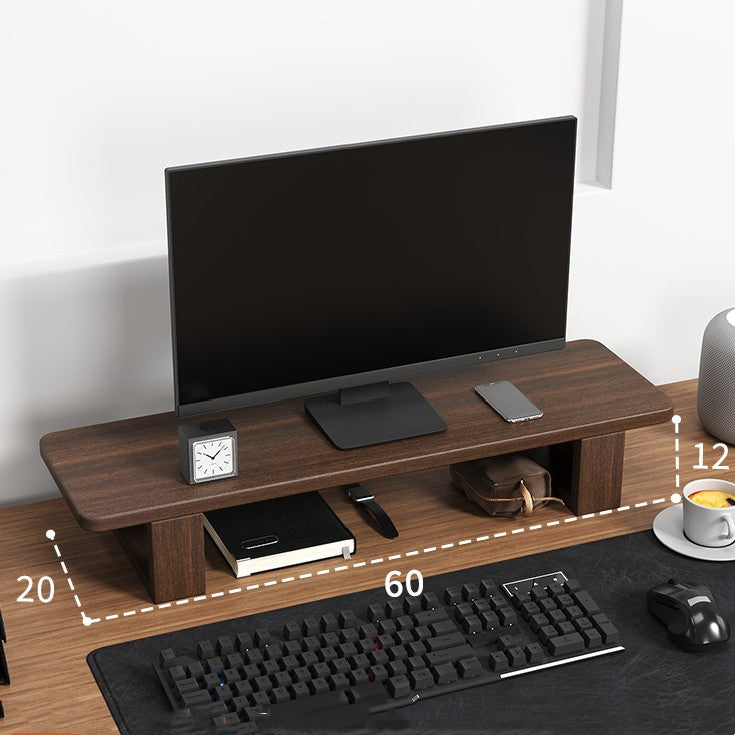 Soporte Elevador para Monitor de Madera Sólida Nogal - Estante de Escritorio